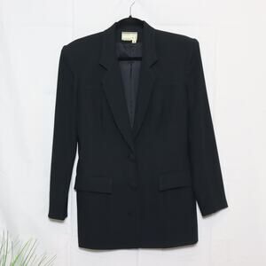 Ann Tjian for Kenar Petite Black Tailored Blazer Size 8
